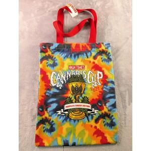 High Times Cannabis Cup 2024 Tie Dye Tote Bag Peoples Choice Edition Judge Kit